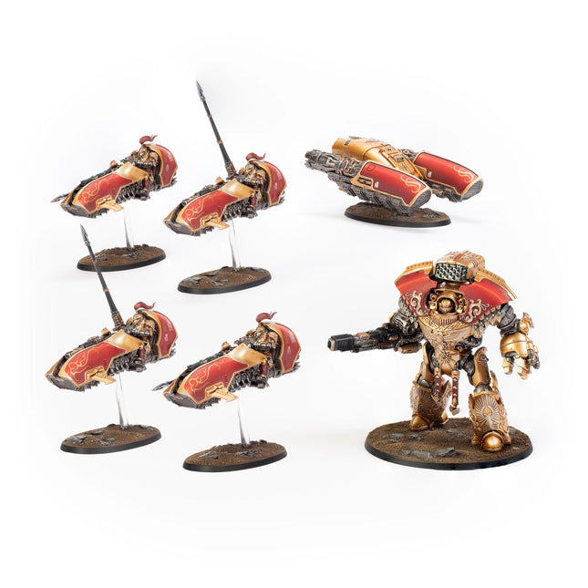 Custodes Support Battle Group full box contents, official Games Workshop studio image