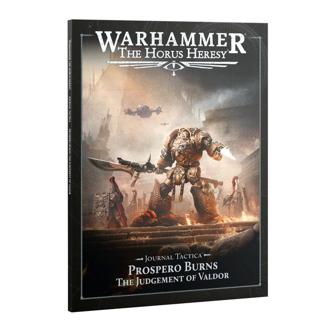Journal Tactica Prospero Burns The Judgement of Valdor box art, official Games Workshop cover image