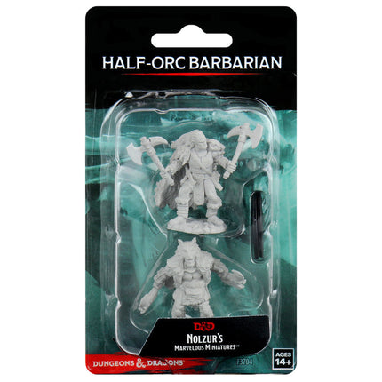 D&D Nolzur's Marvelous Miniatures Half-Orc Barbarian unpainted miniature