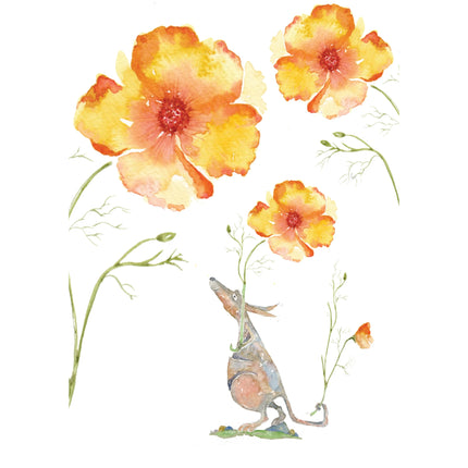 Hello Blossom Greeting Card - Patchworkdog Designs