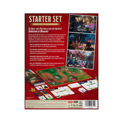 Heroes of the Borderlands starter set box back with contents list