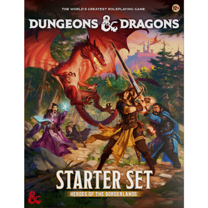 D&D Starter Set Heroes of the Borderlands box front, red dragon cover art