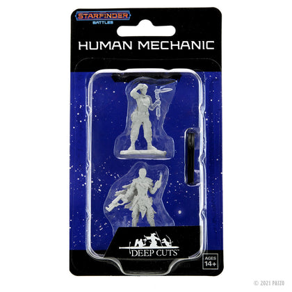 Starfinder Unpainted Miniature - Human Mechanic