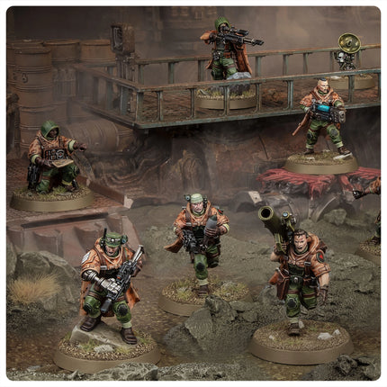 Astra Militarum Spectre Squad close-up detail shots of trooper poses and weapons