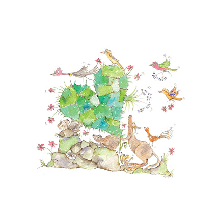 Love Naturally Greeting Card - Patchworkdog Designs