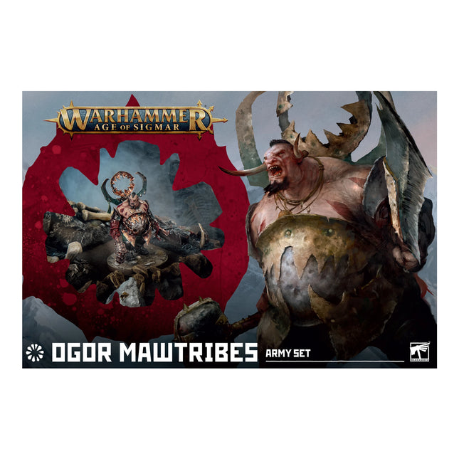 Ogor Mawtribes Army Set box art, official Games Workshop packaging