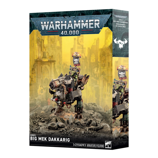 Orks Big Mek Dakkarig box art, official Games Workshop packaging