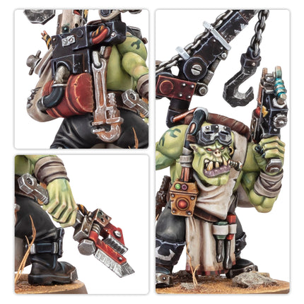 Ork Mek kustom mega-slugga and toolz detail views