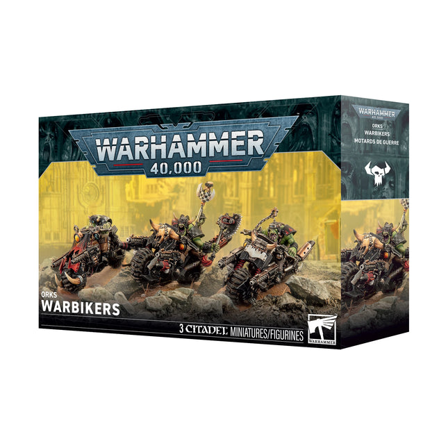 Orks Warbikers box art, official Games Workshop packaging