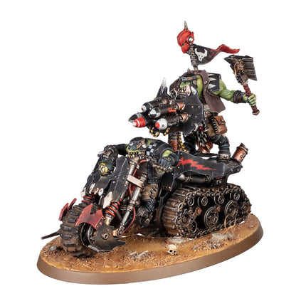 Ork Wartrakk miniature, painted, studio view