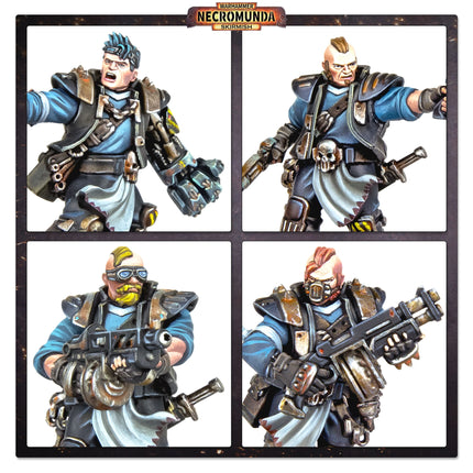 Orlock Arms Master and Cyber-Mastiff miniatures, detail view