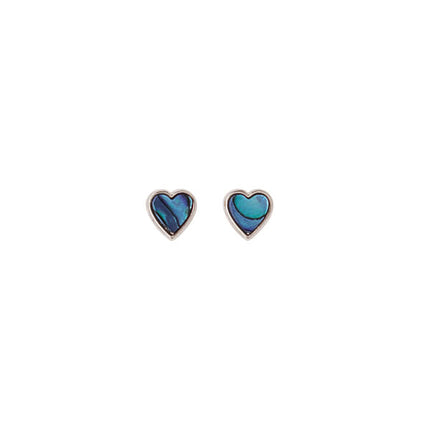 Heart Stud Earrings Palladium Plated PE114