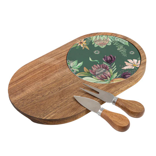 Leura Platter and Cheese Knife Set