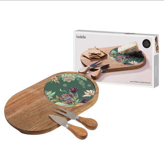 Leura Platter and Cheese Knife Set