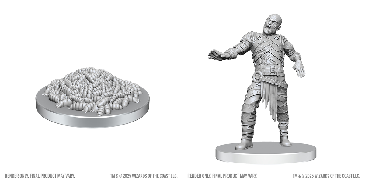 D&D Nolzurs Marvelous Miniatures - Swarm of Rot Grubs and Victim by WizKids