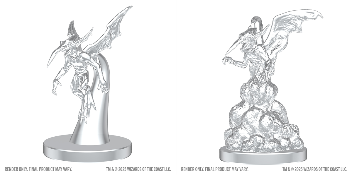 D&D Nolzurs Marvelous Miniatures - Ice Mephit and Dust Mephit by WizKids