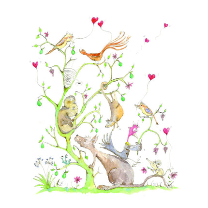 Share the Love Greeting Card - Patchworkdog Designs