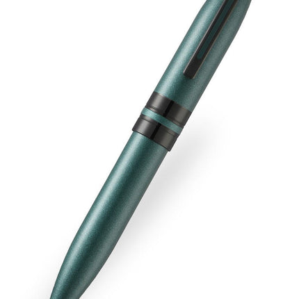 Sheaffer Icon ballpoint pen in metallic green lacquer with black PVD trim