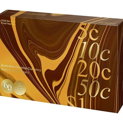 2026 Six Coin Proof Year Set - 60th Anniversary of Australian Decimal Currency - 11880