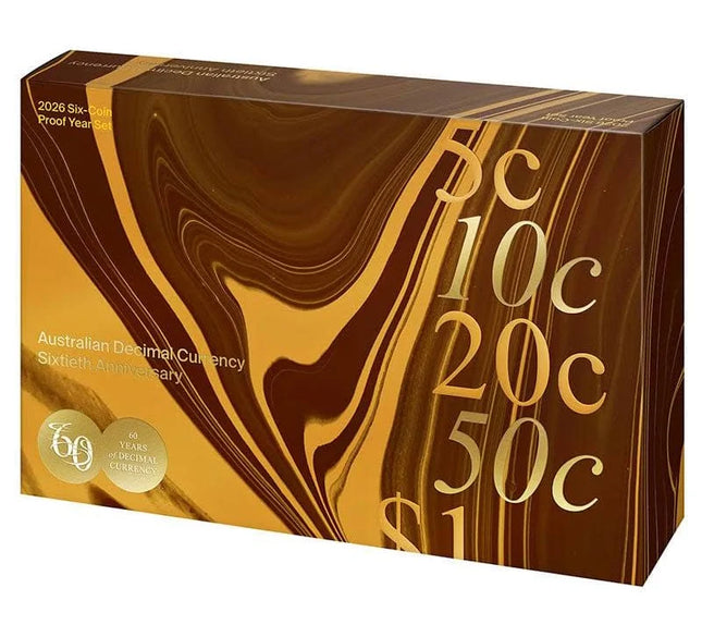 2026 Six Coin Proof Year Set - 60th Anniversary of Australian Decimal Currency - 11880