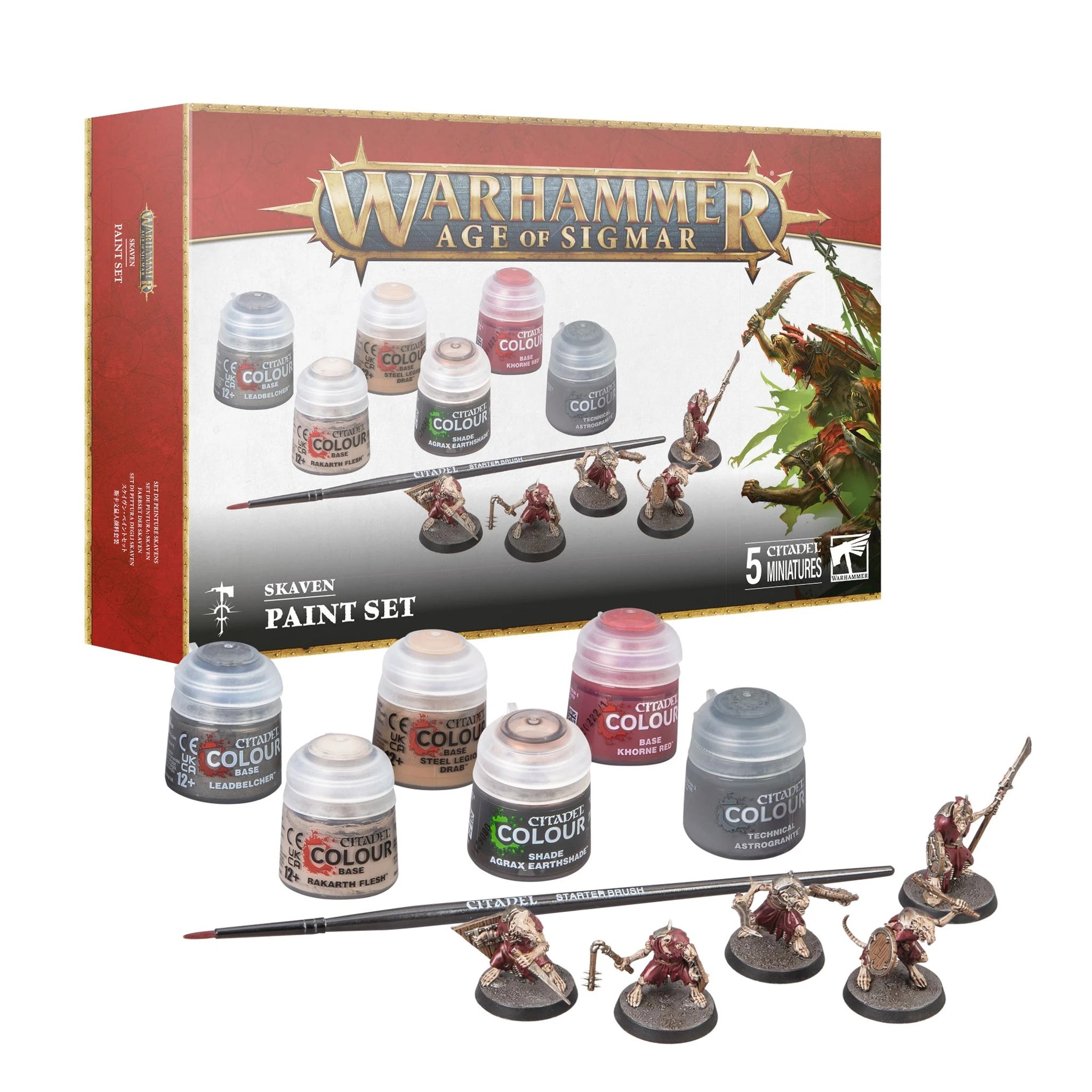 Skaven Paint Set box art, official Games Workshop packaging