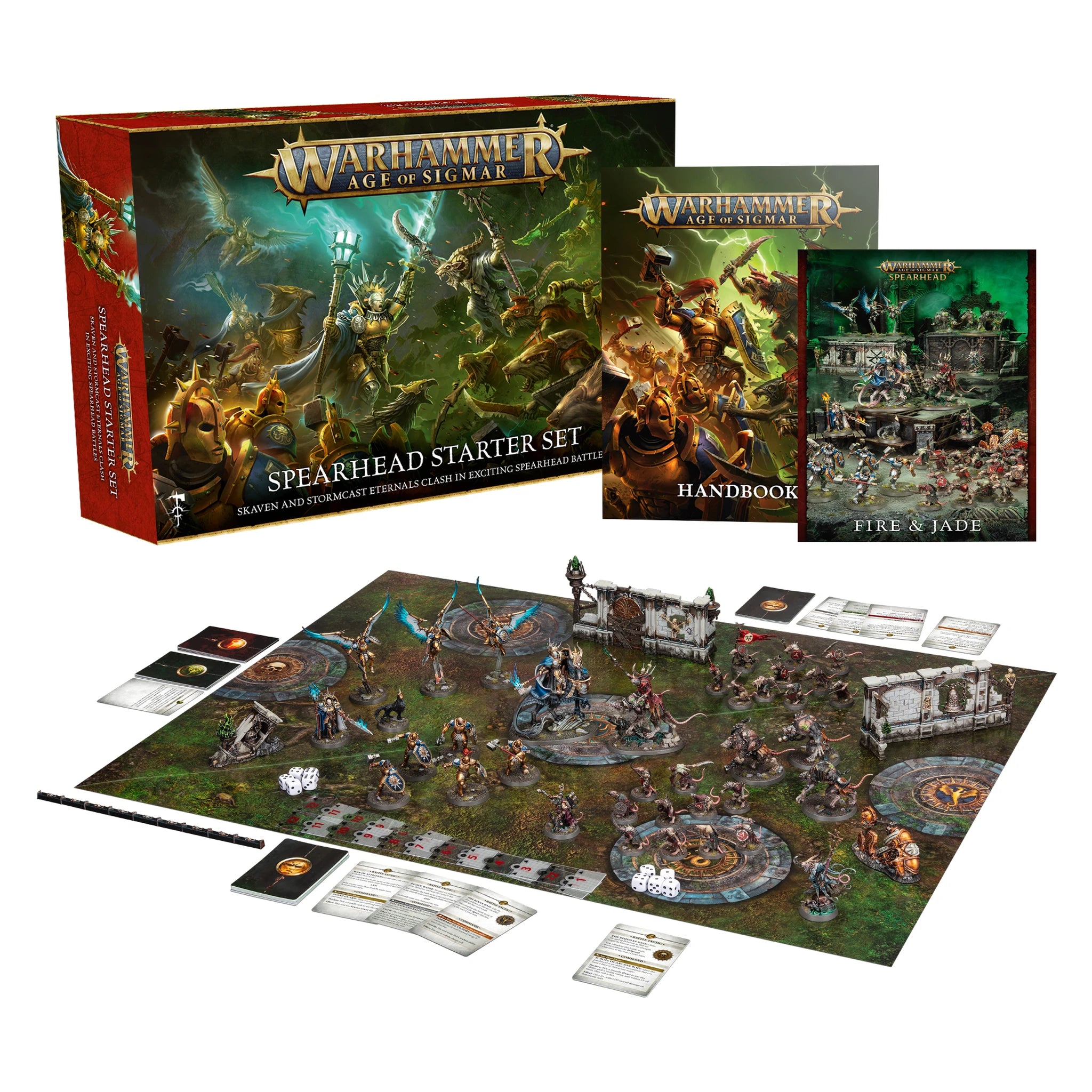 Warhammer Age of Sigmar Spearhead Starter Set box art, official Games Workshop packaging