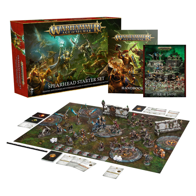 Warhammer Age of Sigmar Spearhead Starter Set box art, official Games Workshop packaging