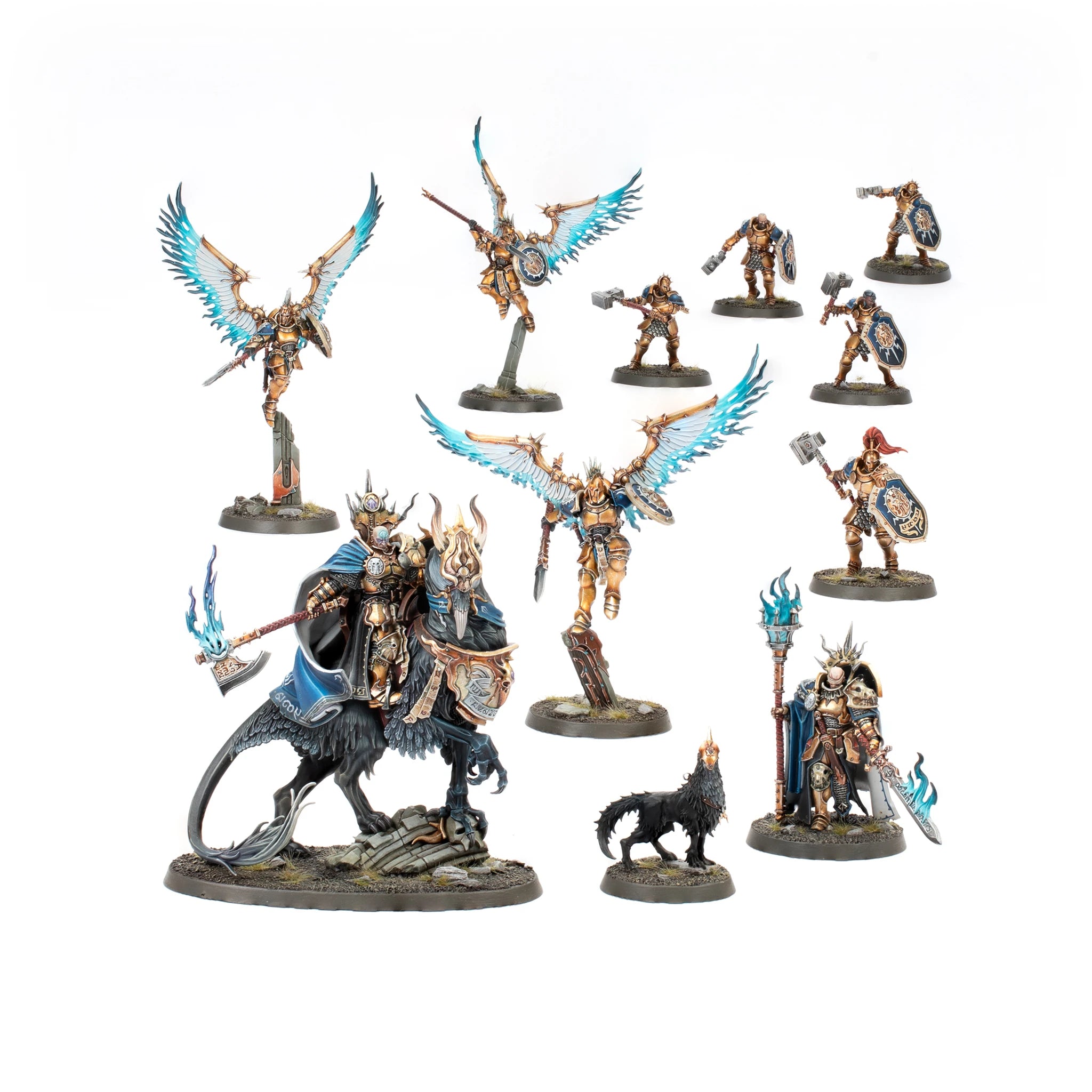 Spearhead Starter Set Stormcast Eternals and Skaven miniatures, unpainted