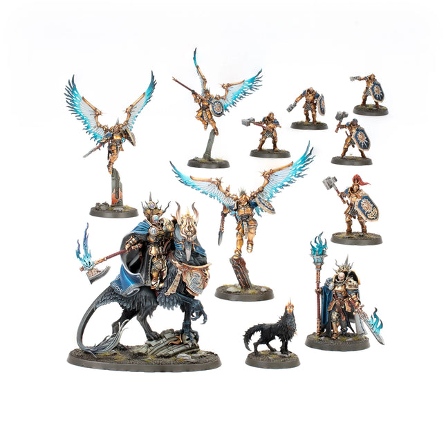 Spearhead Starter Set Stormcast Eternals and Skaven miniatures, unpainted