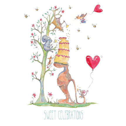 Sweet Celebrations Greeting Card - Patchworkdog Designs