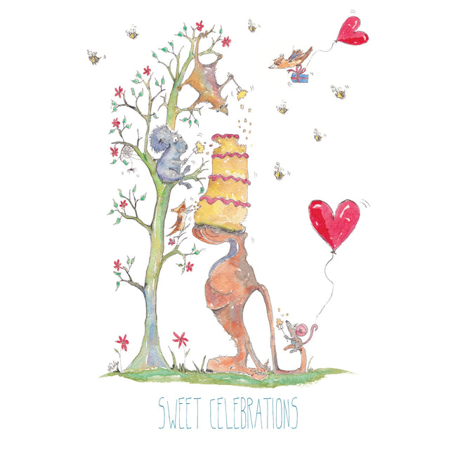 Sweet Celebrations Greeting Card - Patchworkdog Designs