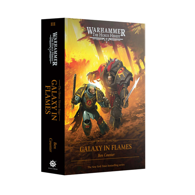 Galaxy in Flames Horus Heresy Saga hardback box art, official Games Workshop cover