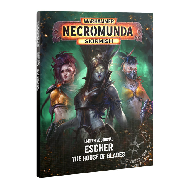 Necromunda Underhive Journal Escher House of Blades cover, box art