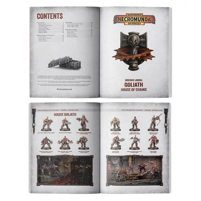 Necromunda Underhive Journal Goliath House of Chains interior spread