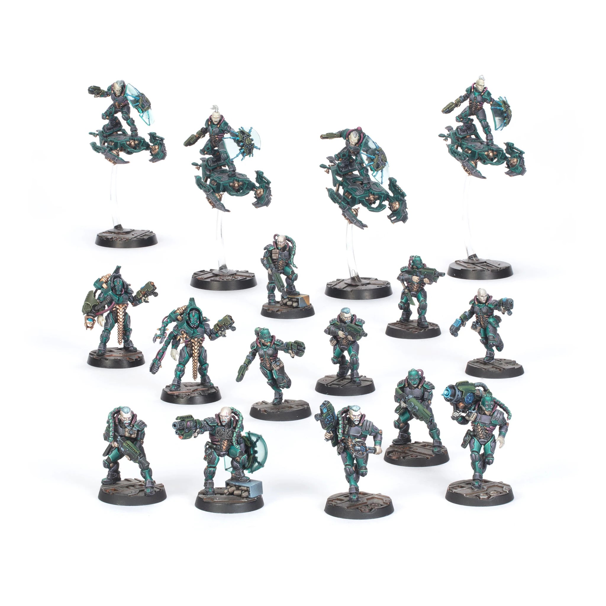 Van Saar Underhive Crew miniatures, full gang, unpainted