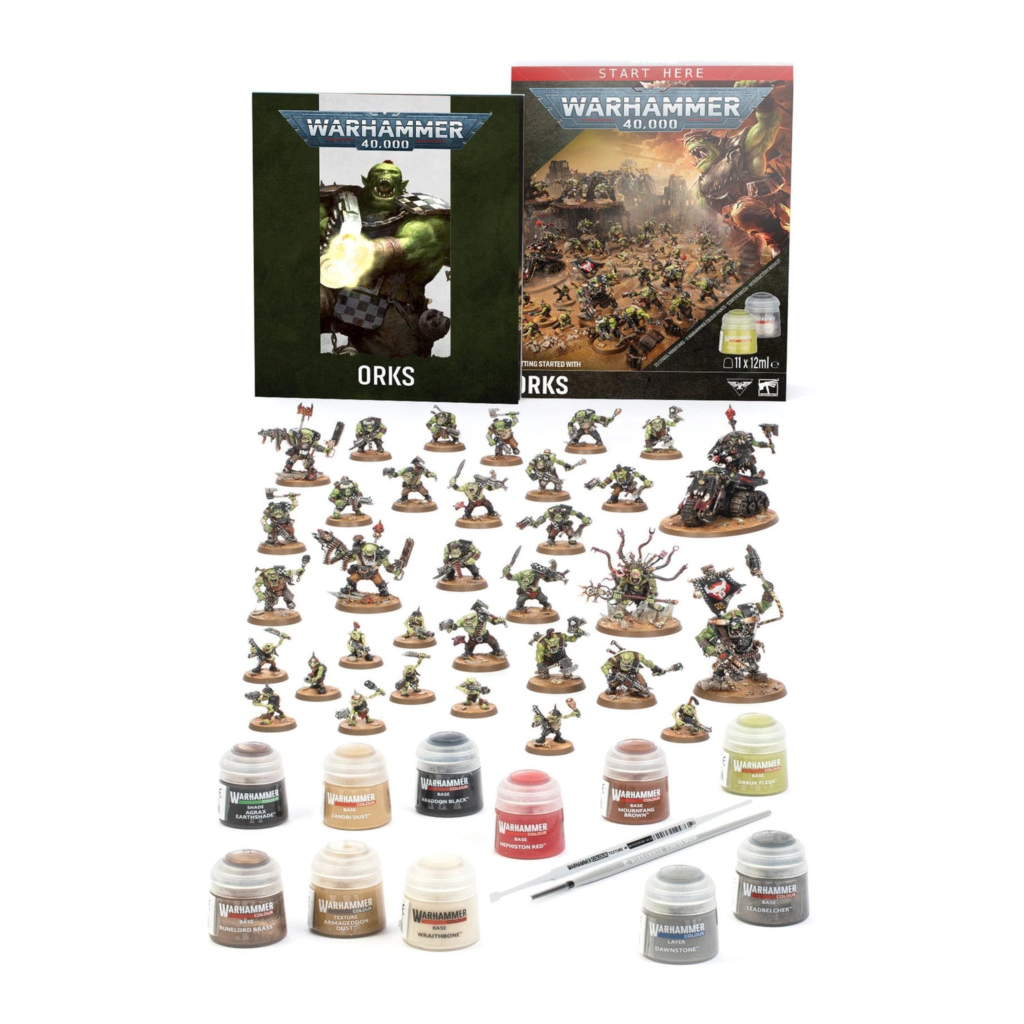 Warhammer 40000 Getting Started with Orks box art, official Games Workshop packaging