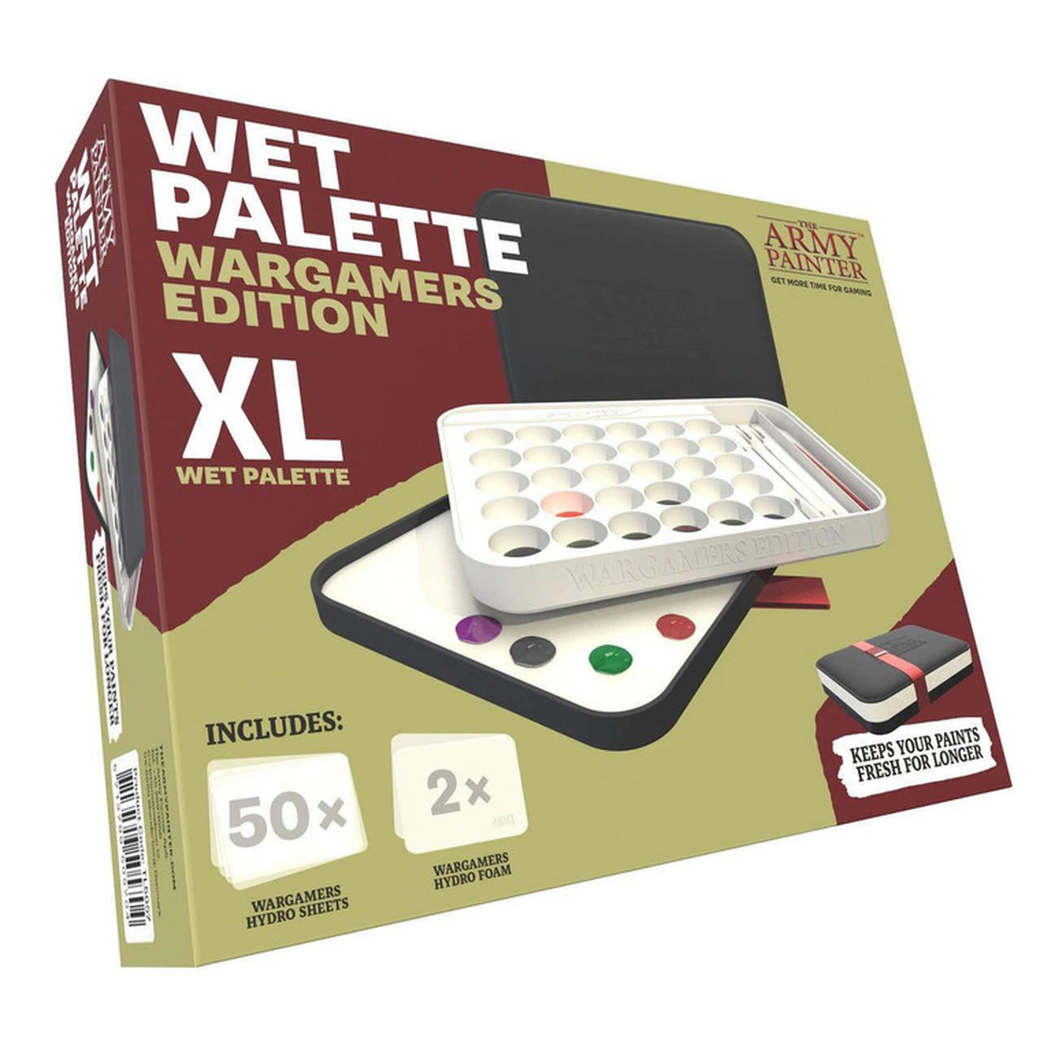 Army Painter Wet Palette XL Wargamers Edition with brush storage insert