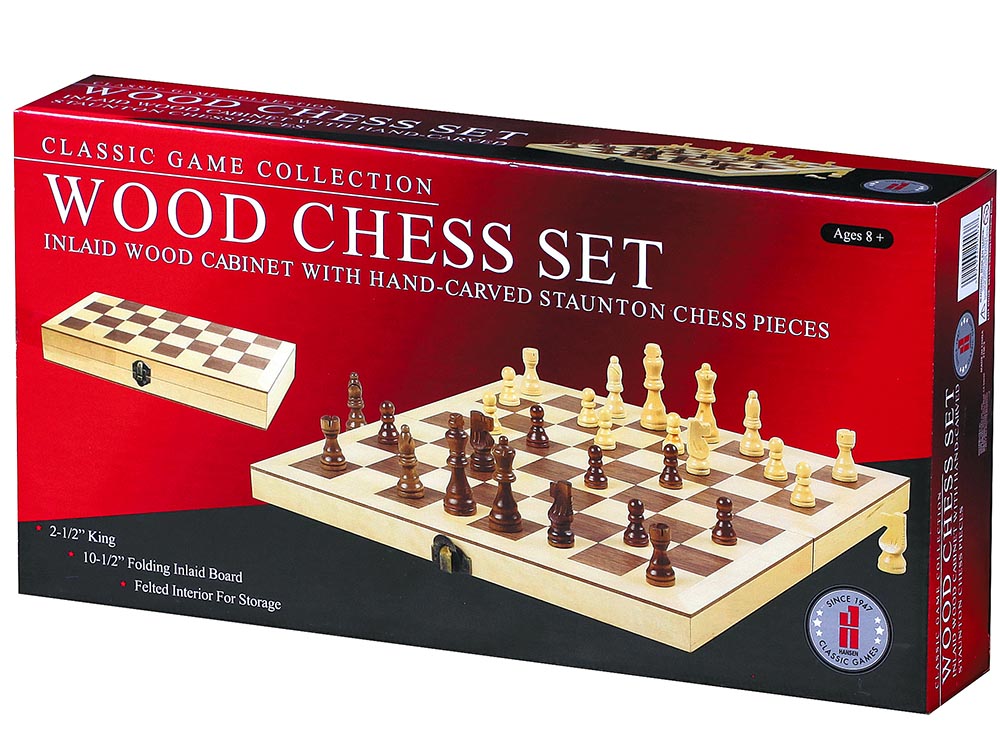Premium 15" Wooden Chess Set in Case