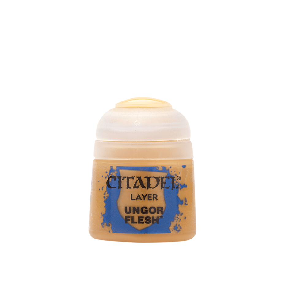 a yellow and blue ink bottle with a white lid