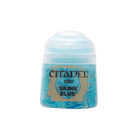 a bottle of blue ink with a white background
