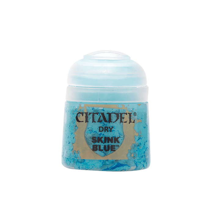 a bottle of blue ink with a white background
