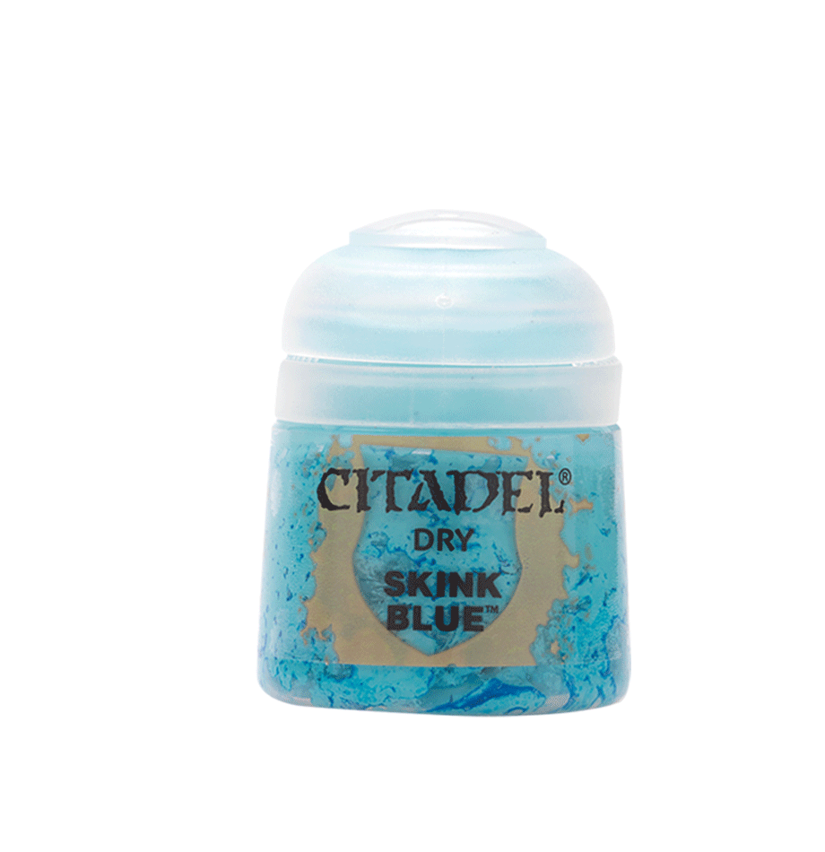 a bottle of blue ink with a white background