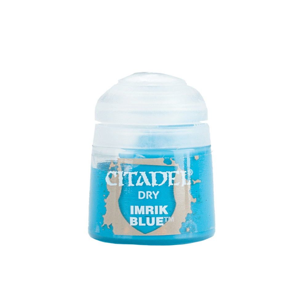 a bottle of blue ink with a white background