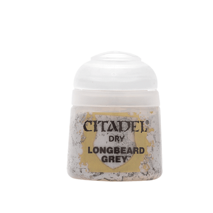 a close up of a small jar of longbeard grey