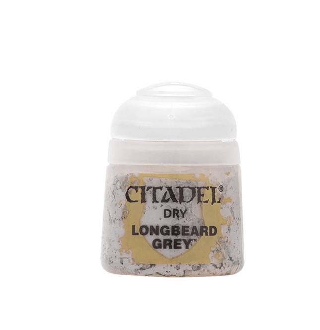 a close up of a small jar of longbeard grey