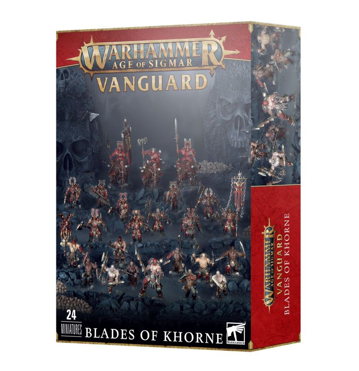 a box with a bunch of warhammers on it