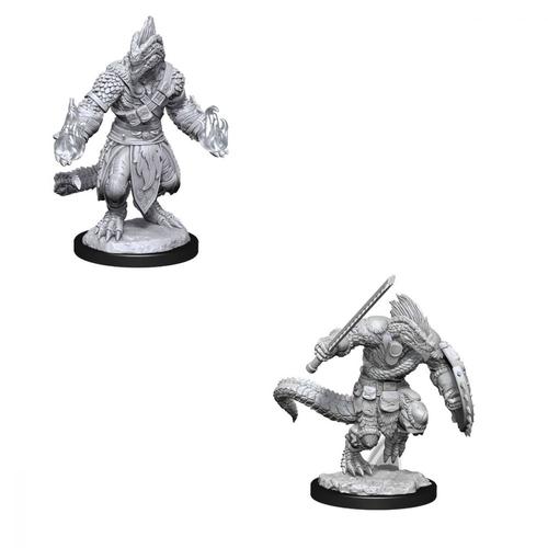 D&D Nolzurs Miniature - Lizardfolk Barbarian and Cleric