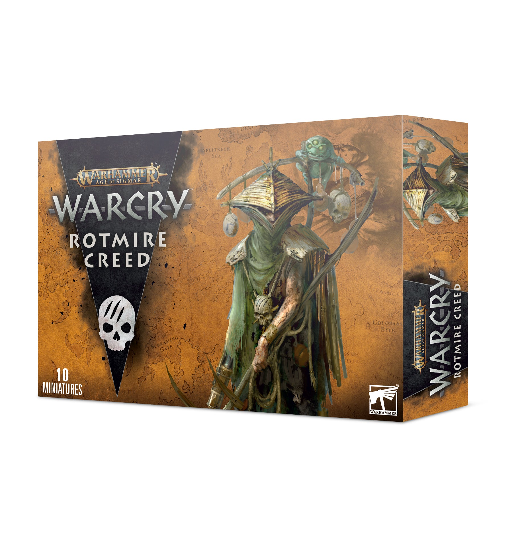 a box of warcry, a role playing card game