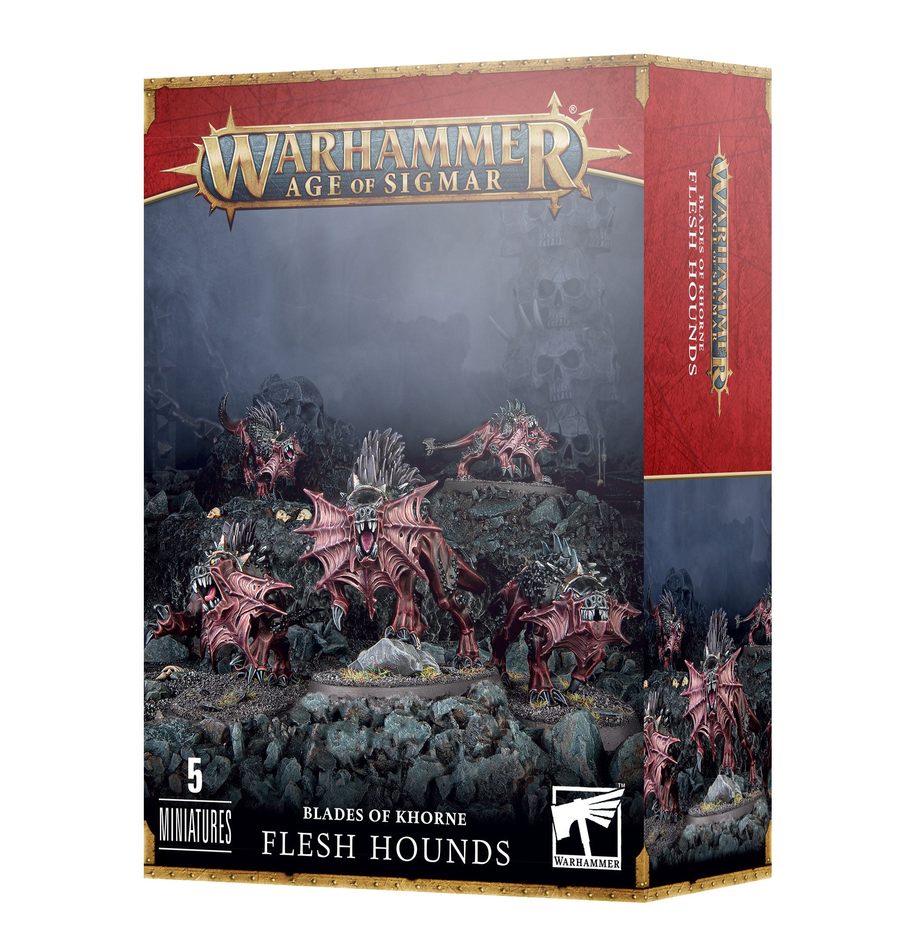 a box of warhammer age of sigmar flesh hounds
