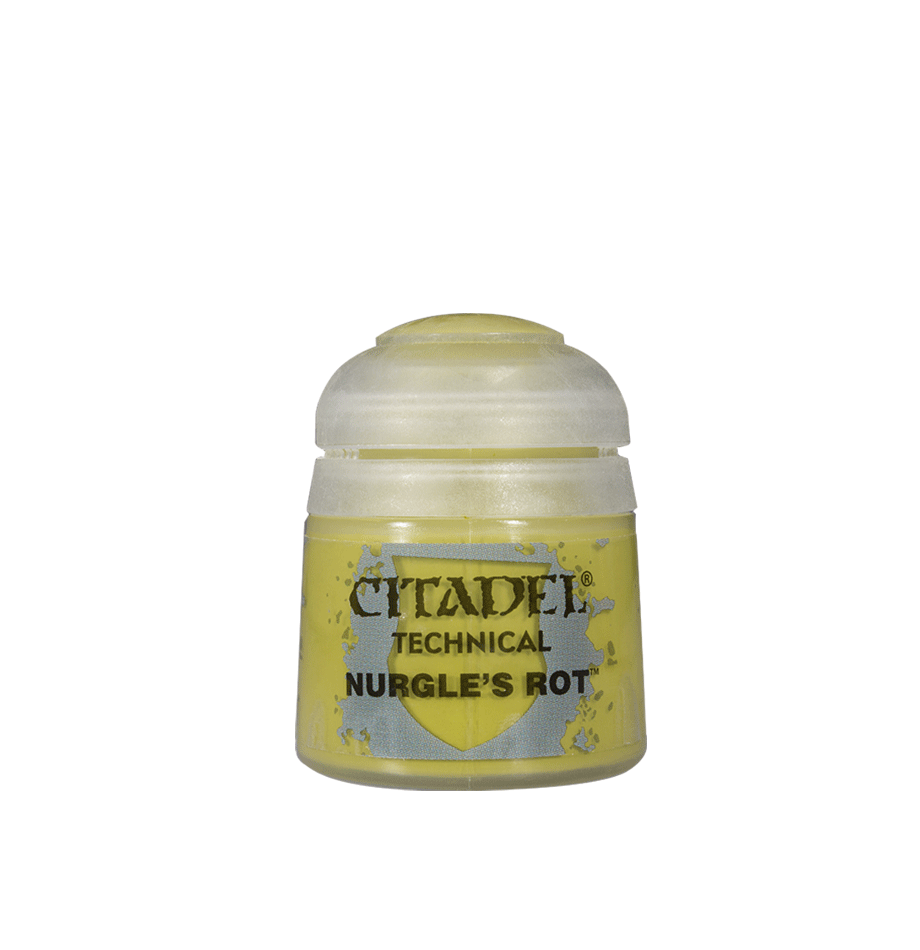 a bottle of yellow paint with a white background